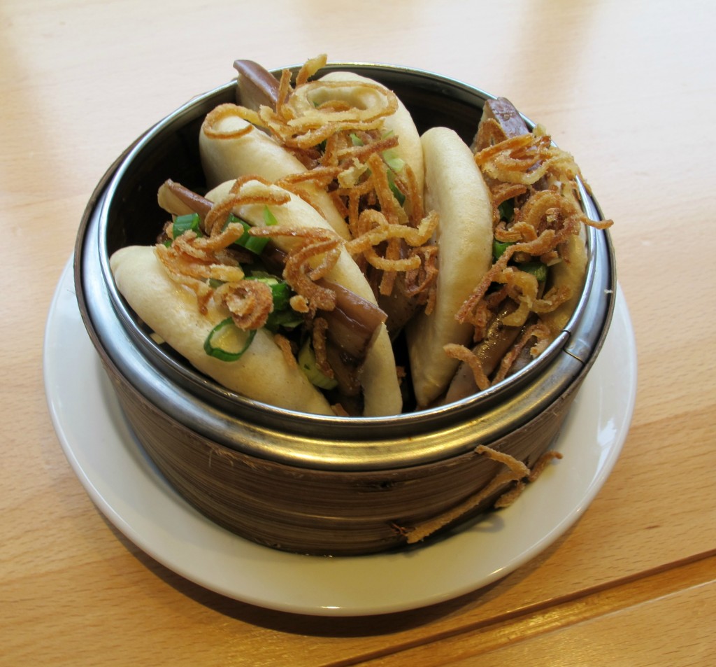 Vegan eggplant steam buns from Boke Bowl in Portland | vegetarianPDX