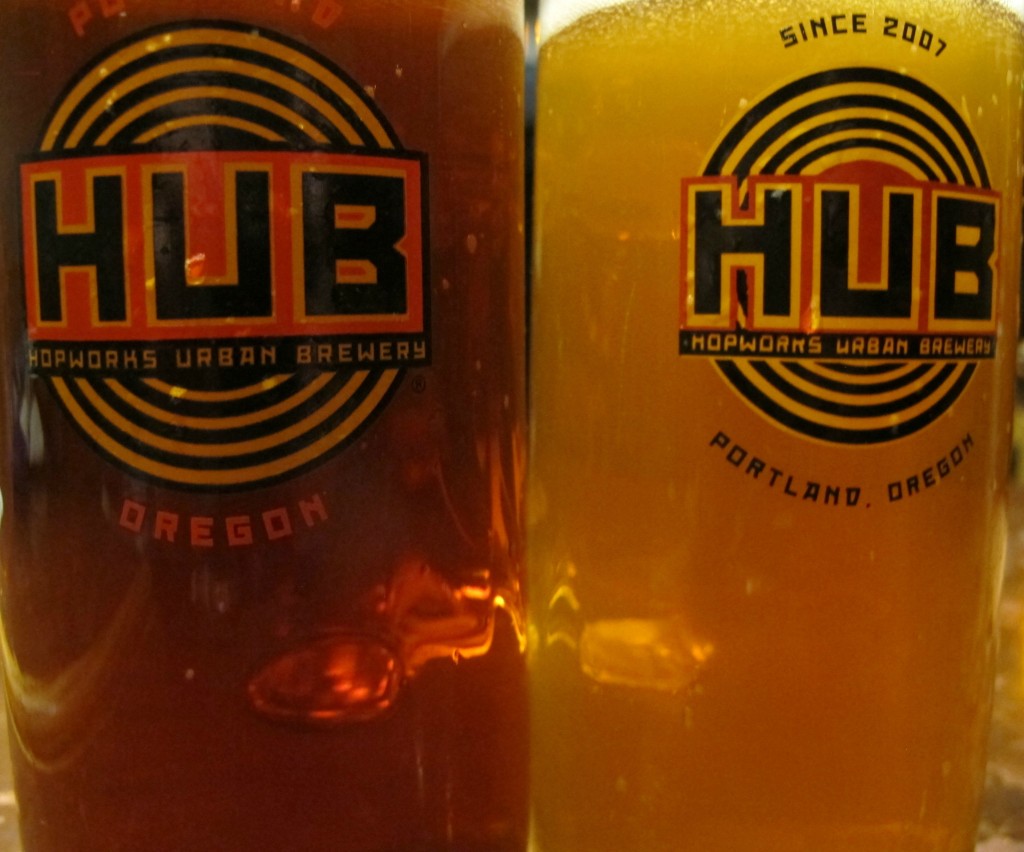 IPA and ESB at Hopworks in Portland, Or | vegetarianPDX