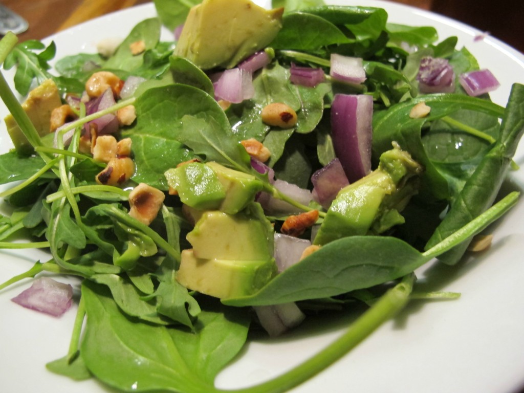 Salad from the happy hour menu at Hopworks in Portland, Or | vegetarianPDX