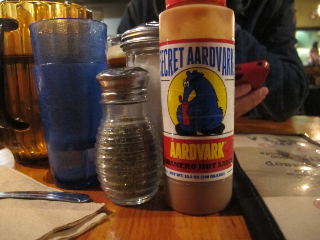 Secret Aardvark graces the tables at Vita Cafe in Portland, Oregon.