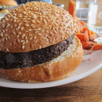 Veggie burger at The Observatory in Portland, Oregon | vegetarianPDX