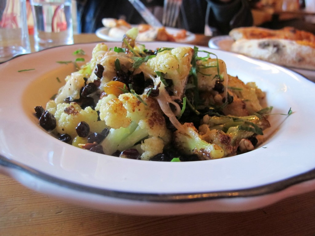 Cauliflower appetizer from Lovely's Fifty Fifty in Portland, Oregon \ vegetarianPDX